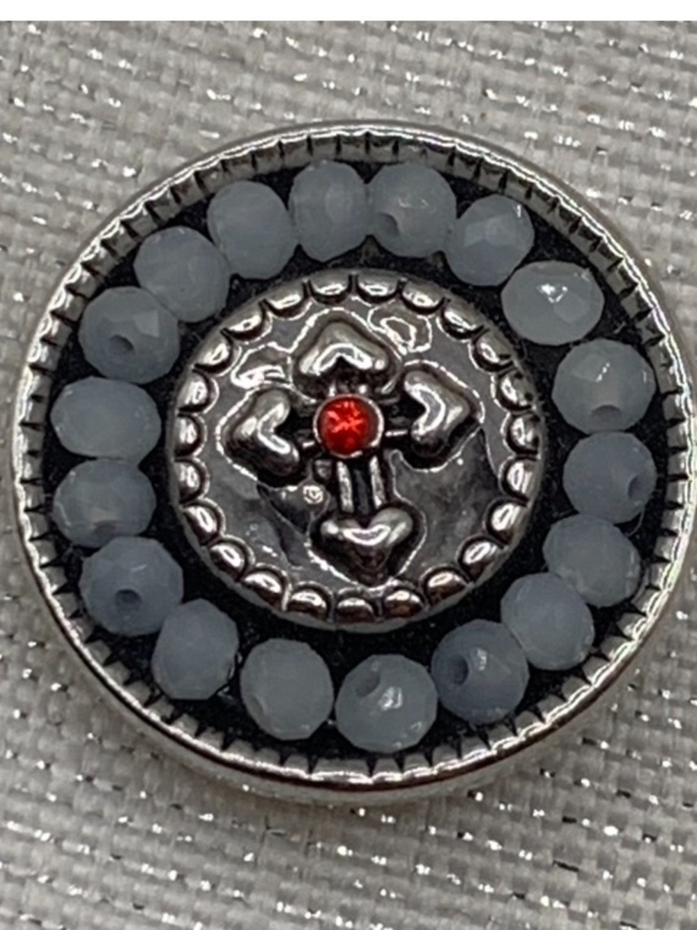 💗Cross & Crystals - Genuine Ginger Snaps & Co. Snap Button Charm - 18mm/20mm